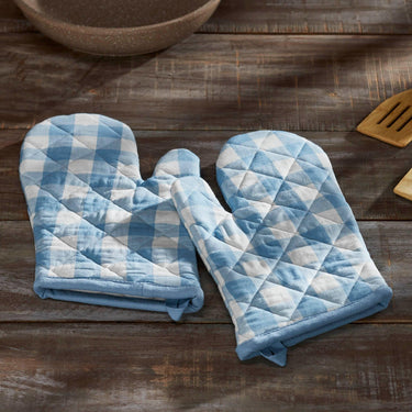 Annie Buffalo Check Blue Oven Mitt Set of 2 - The Fox Decor